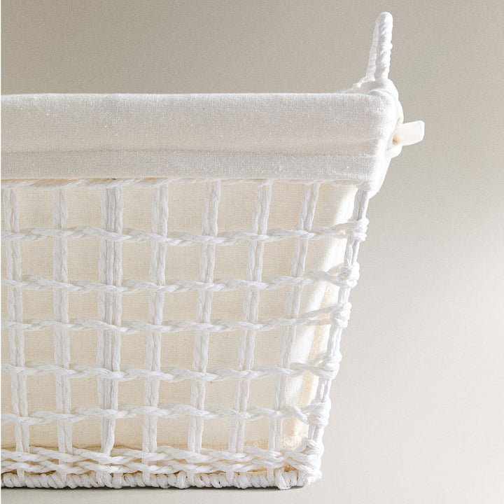 Handcrafted storage basket made of soft natural material Kalsten