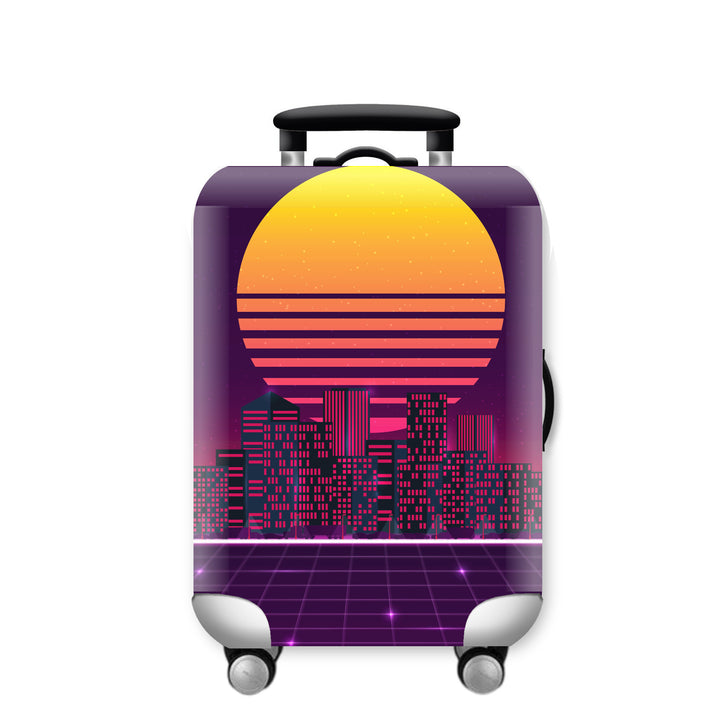 Unisex Hard Shell Travel Suitcase with Urban Skyline Design Kalsten