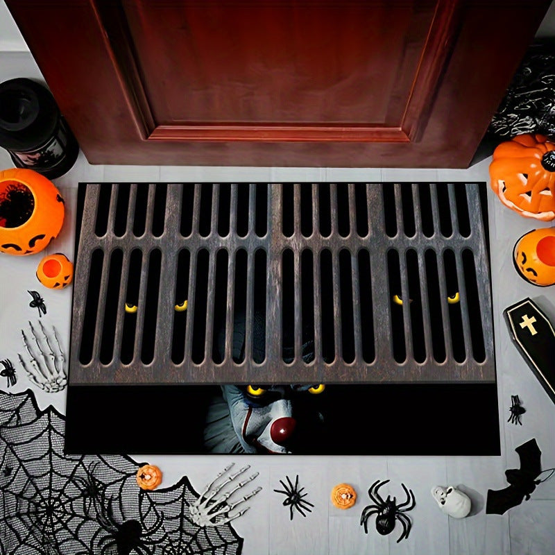 Scary Clown-Themed Welcome Mat