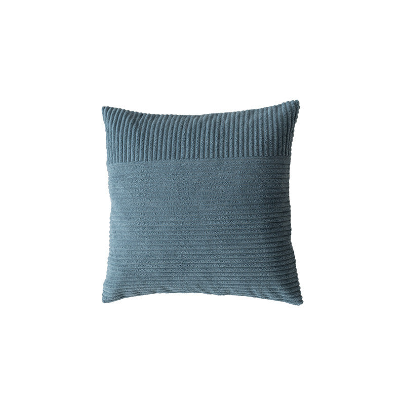 Textured Ribbed Square Decorative Throw Pillow with Removable Cover