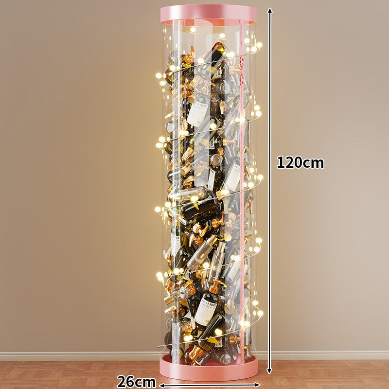 Tall Clear Acrylic Vertical Display Cylinder for Mini Perfume & Sample Bottle Collection