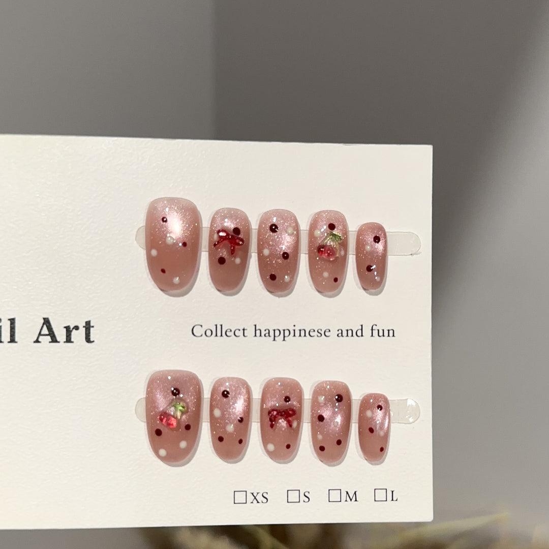 Decorative Nail Art Set with Cherry Blossom Design