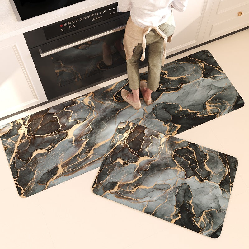 Luxurious Marble Design Kitchen Comfort Mat for Home