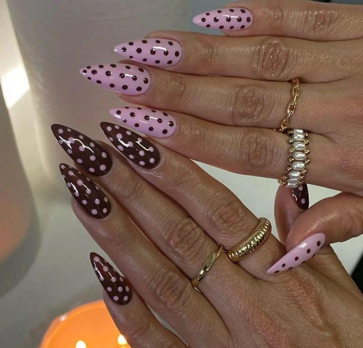 Artistic Polka Dot Nail Enhancements Kalsten