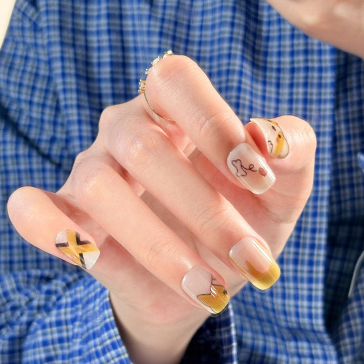 Artistic Themed Press-On Nails Kalsten