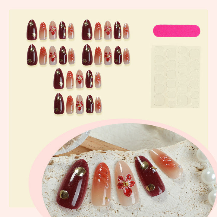 Artistic Floral-Accent Press-On Nail Collection