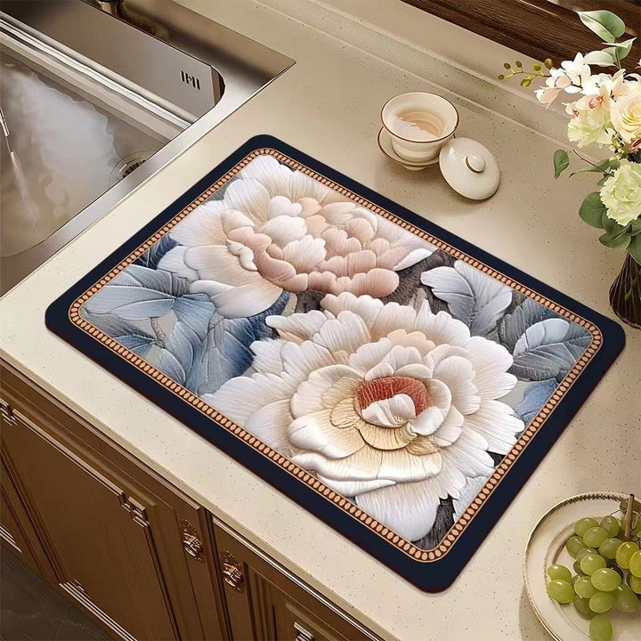Floral Pattern Kitchen Mat Kalsten