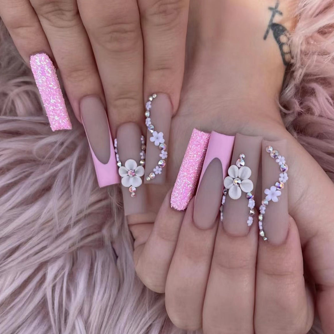 Decorative Floral Stiletto Press-On Nails Kalsten 1789085850