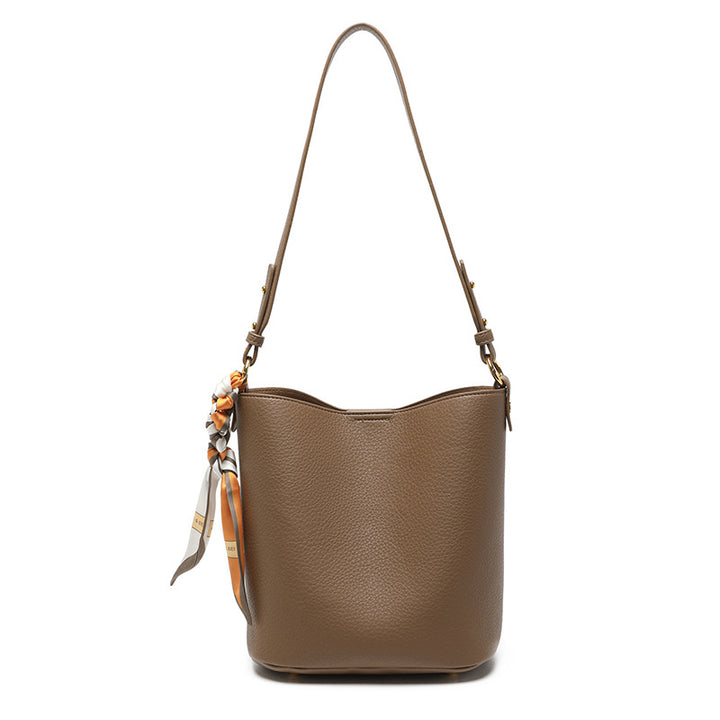 Textured Leather Bucket Bag Kalsten