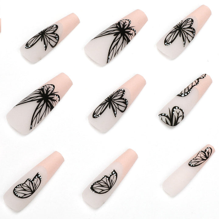 Artistic Nail Art with Butterfly Design Kalsten