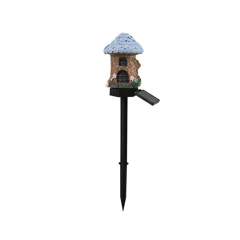 Solar Mushroom House Garden Stake Light With Rechargeable Battery Kalsten
