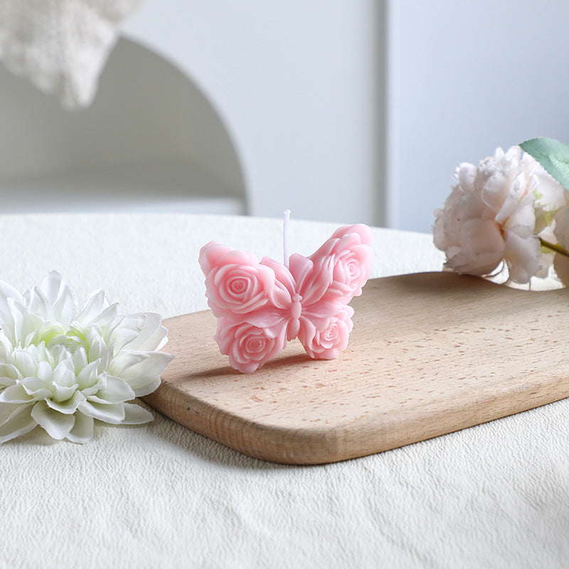 Hand-Poured Floral-Relief Cupcake Decorative Candle