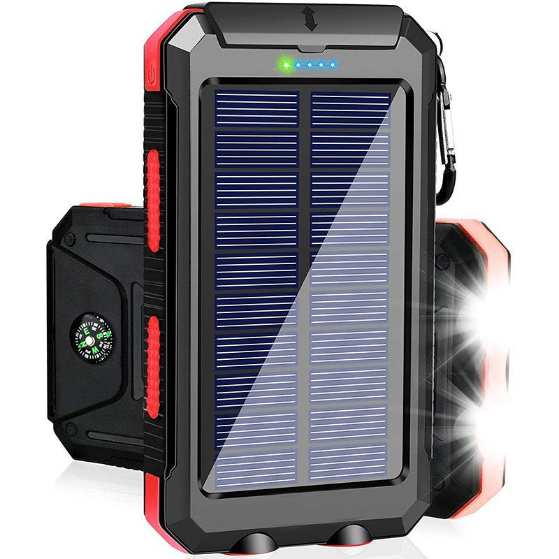 Solar-powered power bank with LED lighting and integrated compass Kalsten