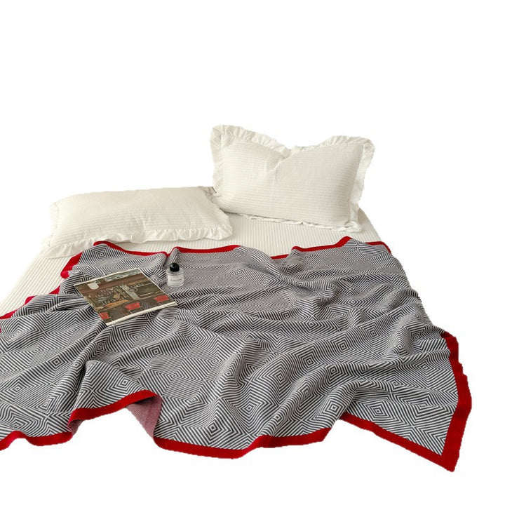 Geometric Patterned Soft Throw Blanket