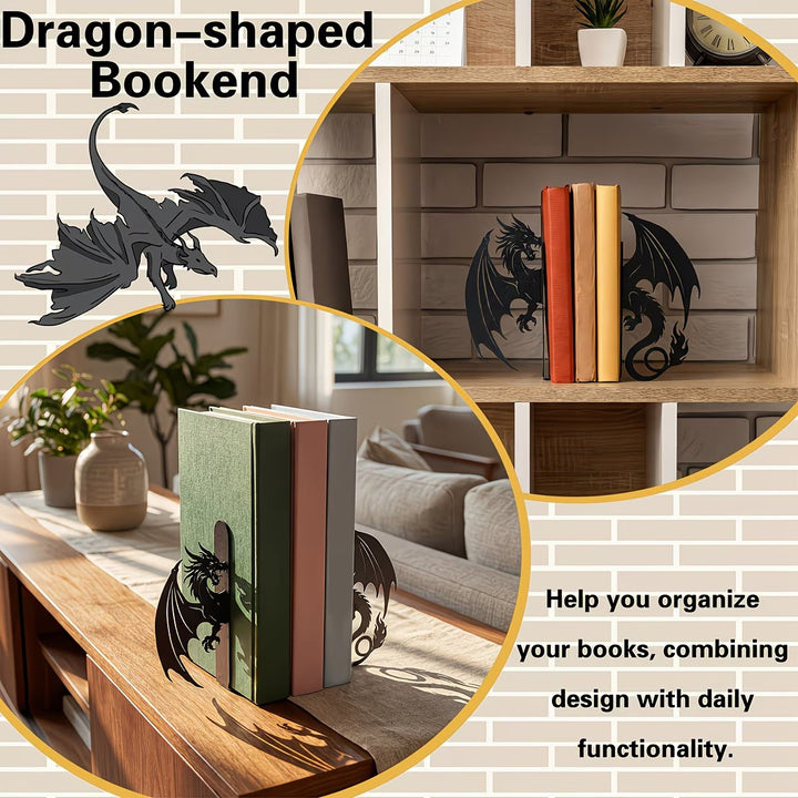 Dragon-Themed Decorative Bookends