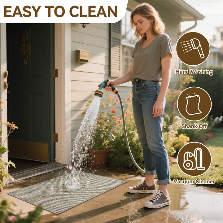 Elegant Woven Welcome Mat