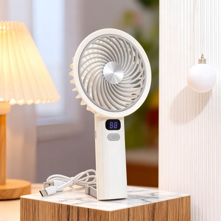Women's portable table fan with LED display Kalsten