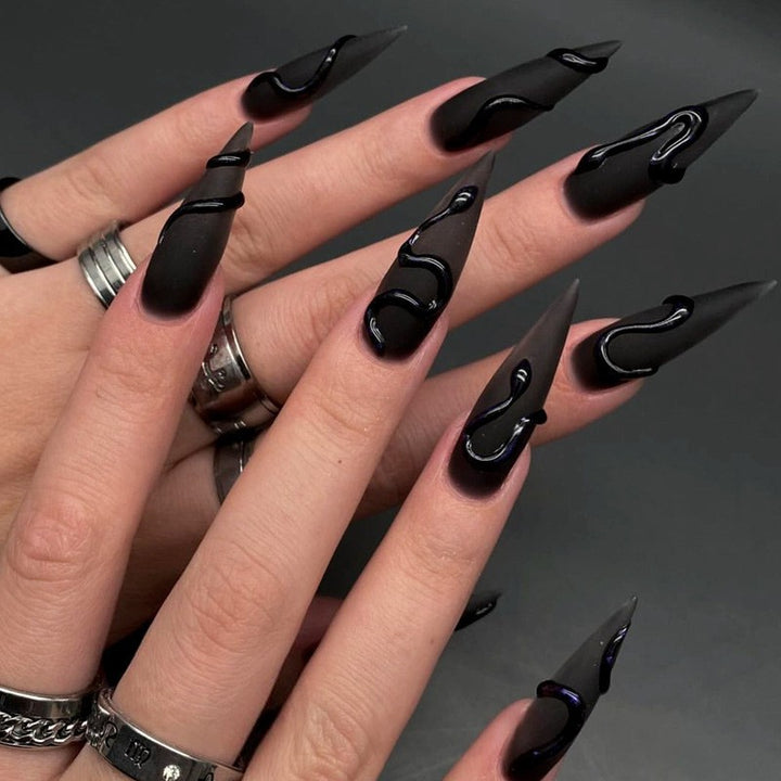 Artificial nail set with elegant crystal applications Kalsten