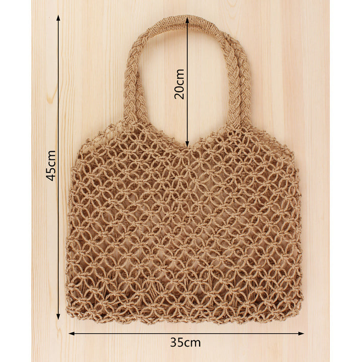 Fashionable net tote bag made from natural materials Kalsten
