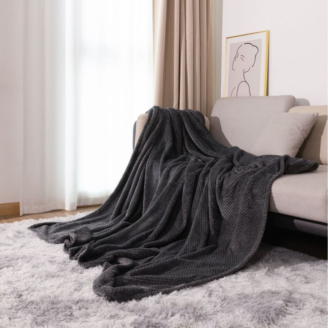 Textured Knit Throw Blanket