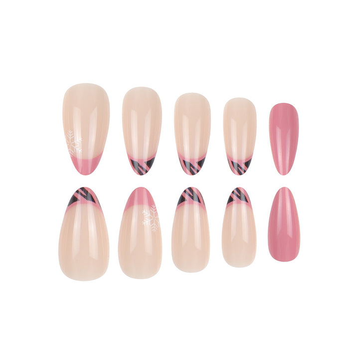 Artistic Stiletto Press-On Nail Set with Elegant Design Kalsten