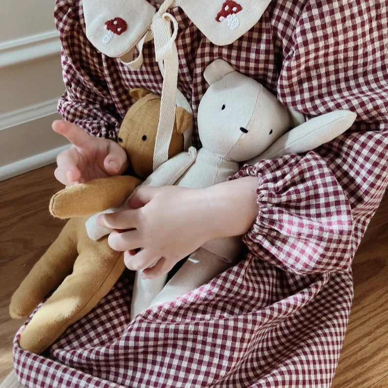 Soft Linen Superhero Mouse Plush with Detachable Cape