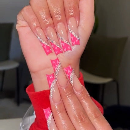 Heart Pattern Decorative Nail Art Extensions