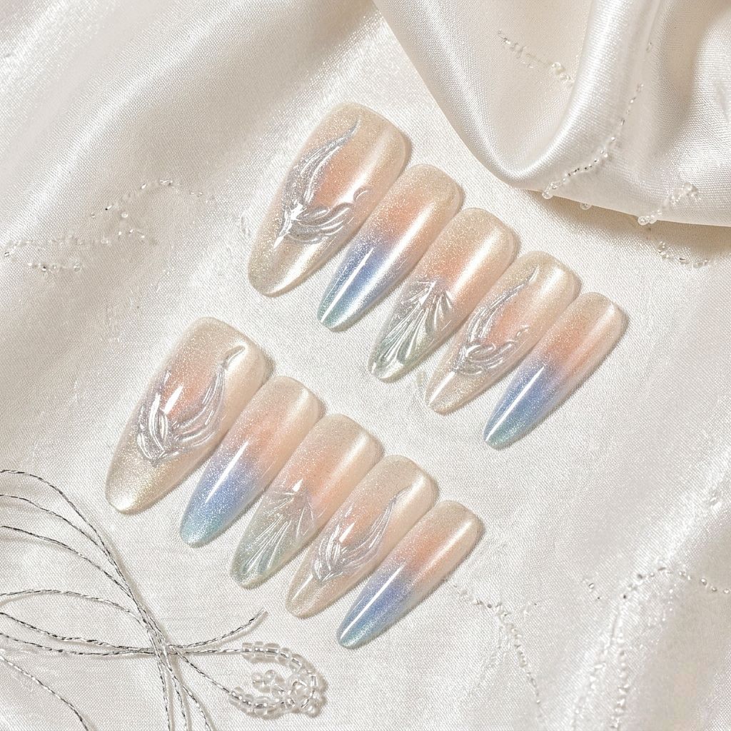 Artistic Long Stiletto Press-On Nails