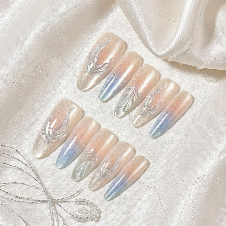 Artistic Long Stiletto Press-On Nails
