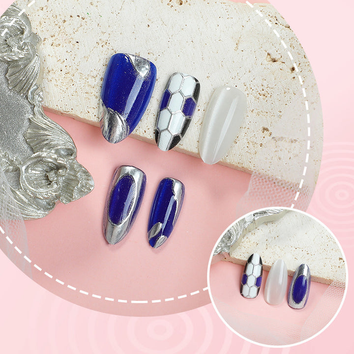 Creative Sports-Inspired Press-On Nail Art Set
