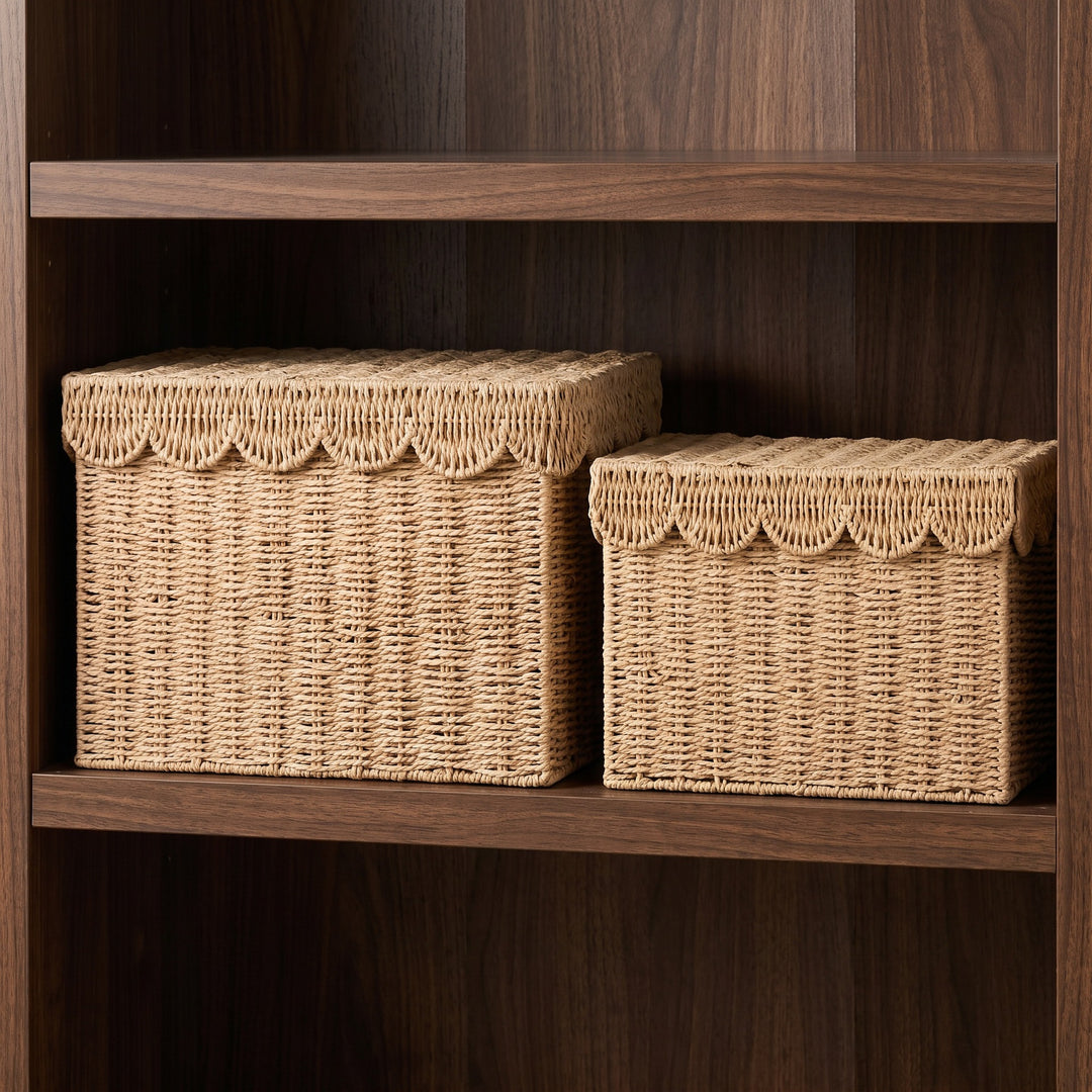Playful storage basket with lid Kalsten