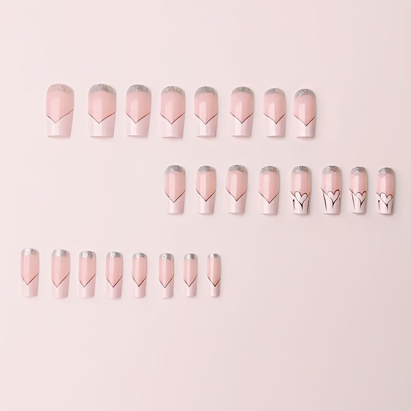 Elegant Heart Design Nail Art