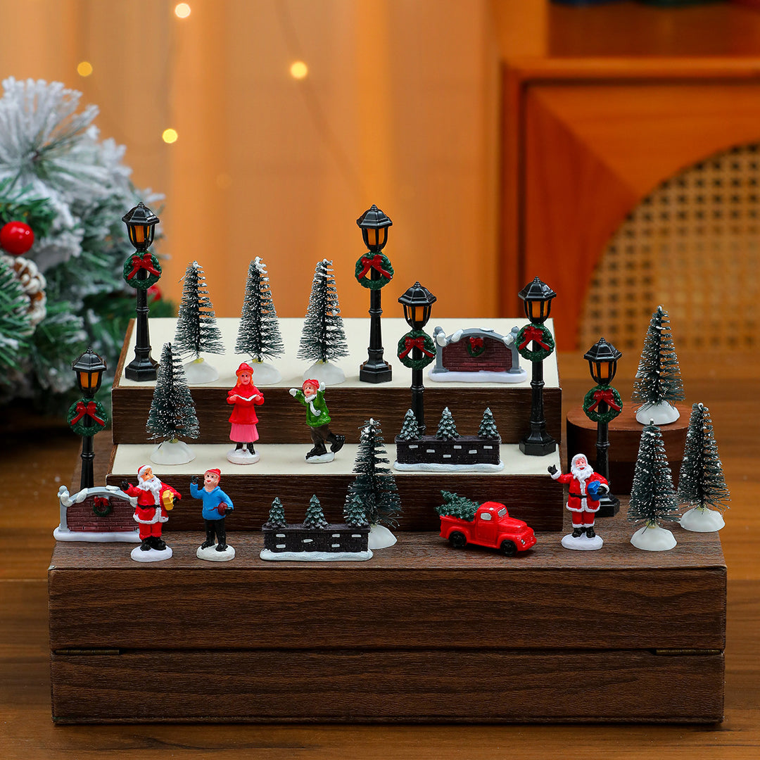 Miniature Christmas Scene Figurine Set Kalsten