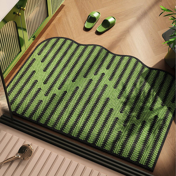 Leaf-Patterned Memory Foam Bath Mat Kalsten