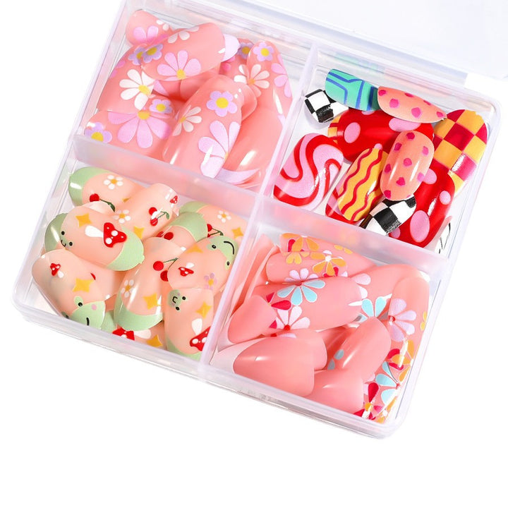 Floral Art Press-On Nail Tips Set