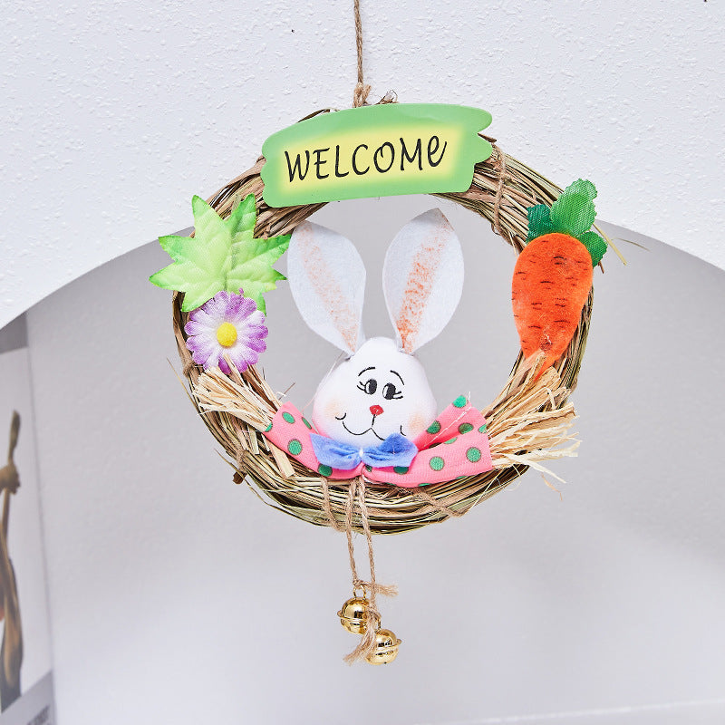 Decorative Bunny Welcome Wreath