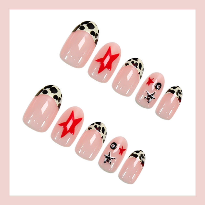 Artificial nail set with playful animal and star designs Kalsten