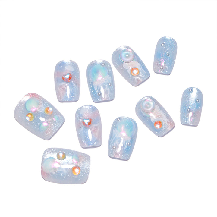 Artistic Premium Nail Extensions with Unique Artistic Accents Kalsten