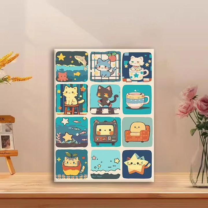 Playful Cat Comic Canvas Art Kalsten