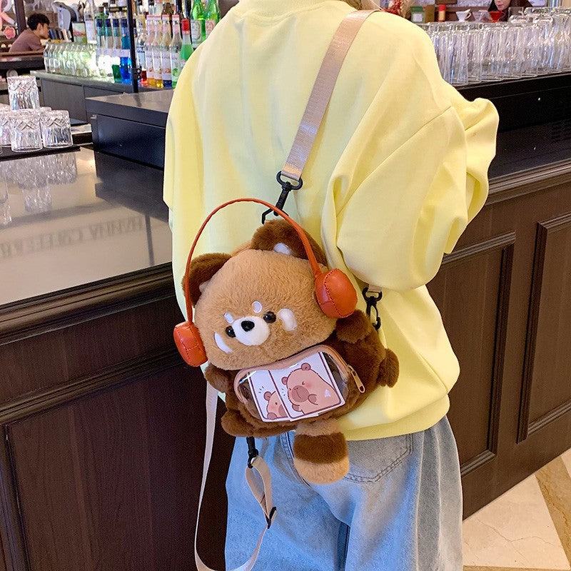 Plush Shoulder Bag in Bear Design Kalsten