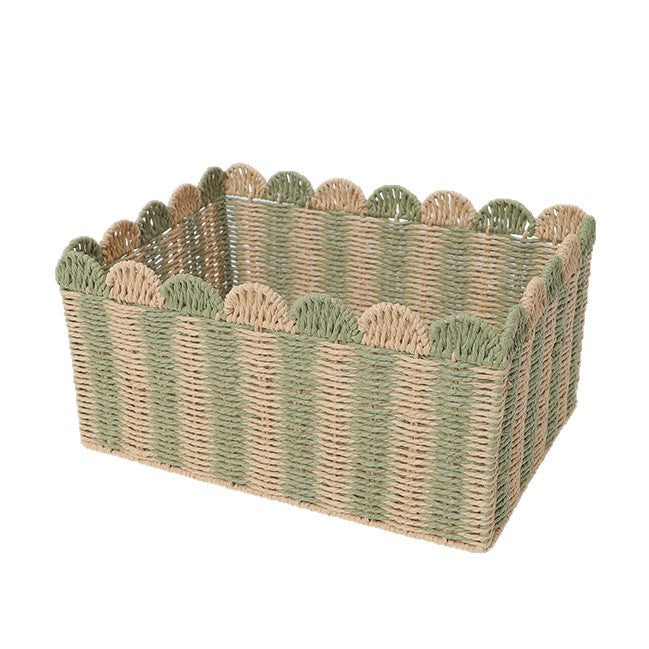 Scalloped Edge Decorative Storage Basket Kalsten
