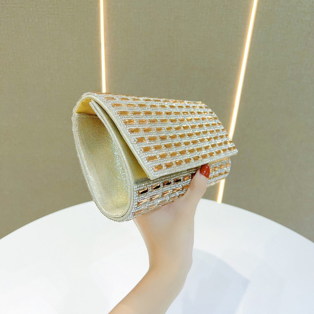 Glamorous Crystal-Studded Evening Clutch