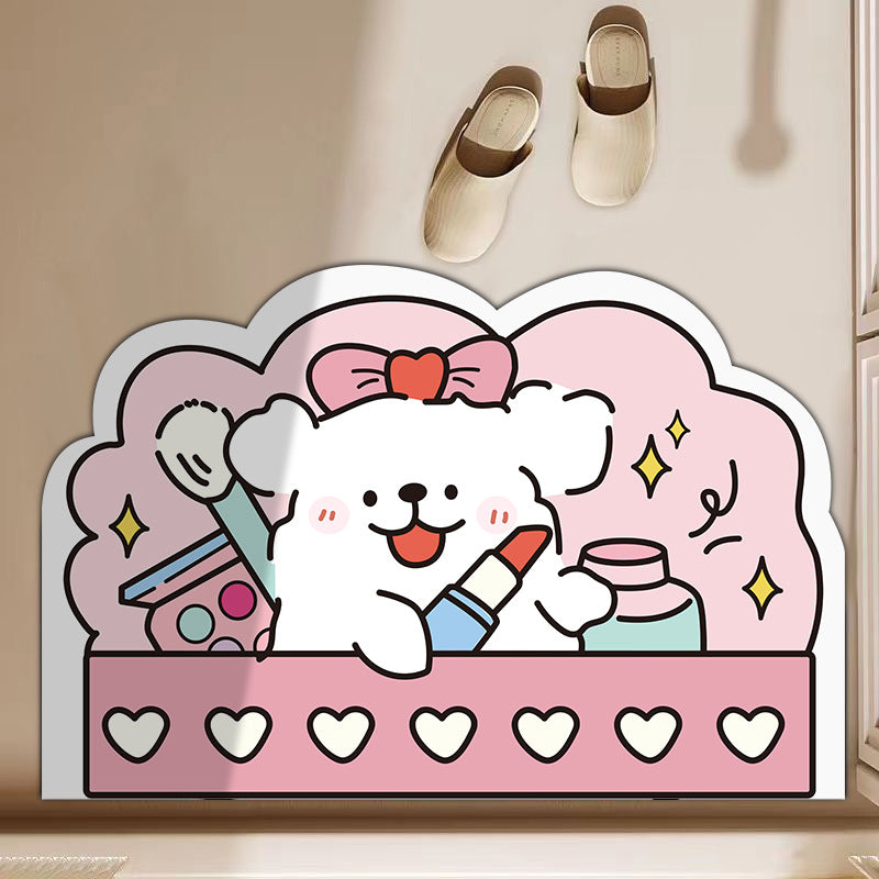 Cartoon-Themed Bathroom Mat