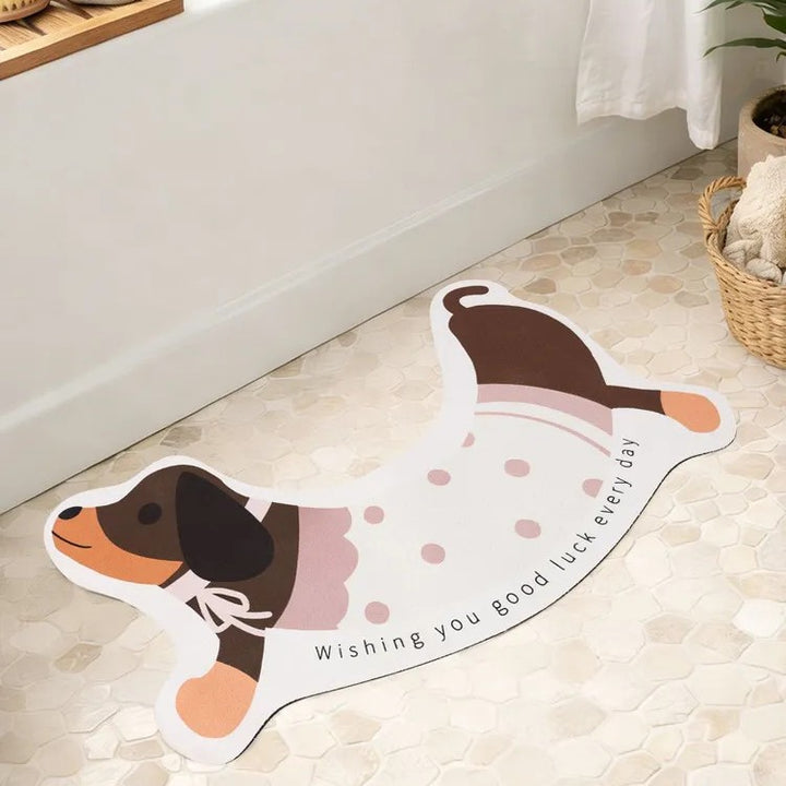 Dog Shaped Bathroom Mat