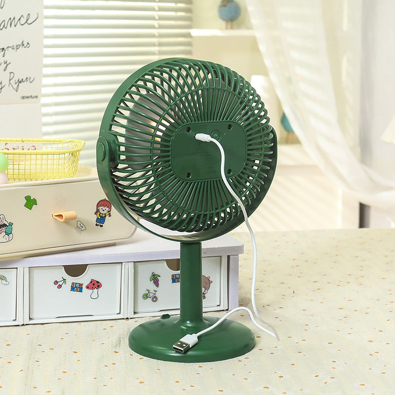 Unisex portable battery-operated table fan with integrated LED light, adjustable head, and USB charging function Kalsten