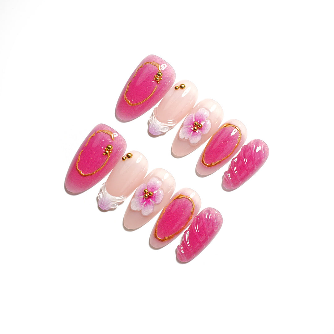 Elegant Floral Nail Art Set
