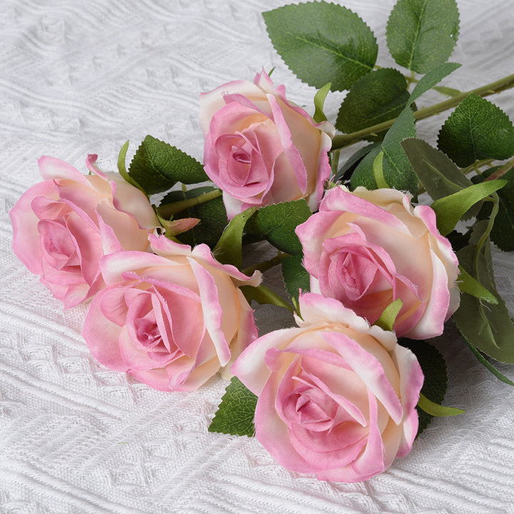 Elegant Silk Black Rose Stem