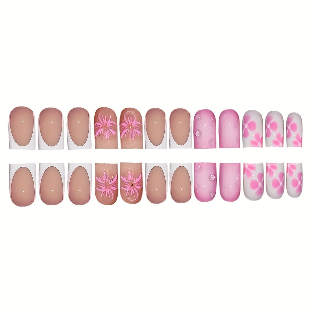 Artistic Floral Nail Art Extensions Kalsten