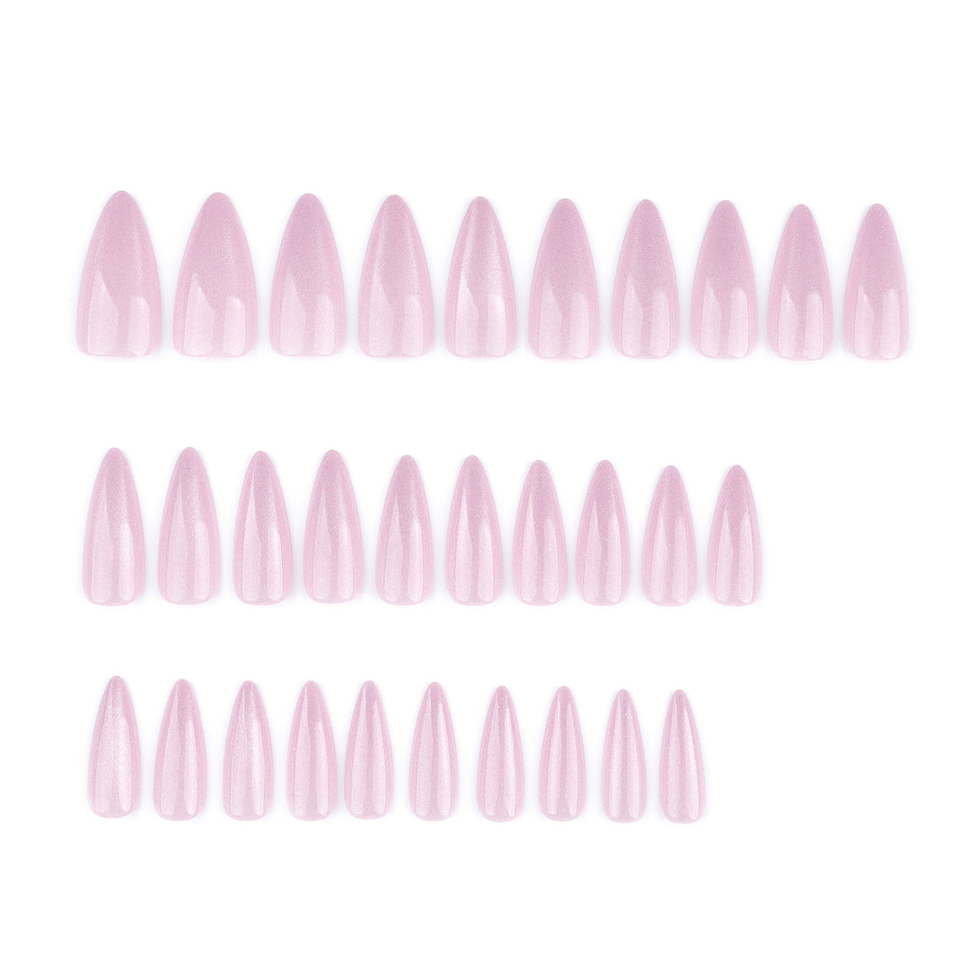 Artful Stiletto Nails with Shimmering Glitter Kalsten