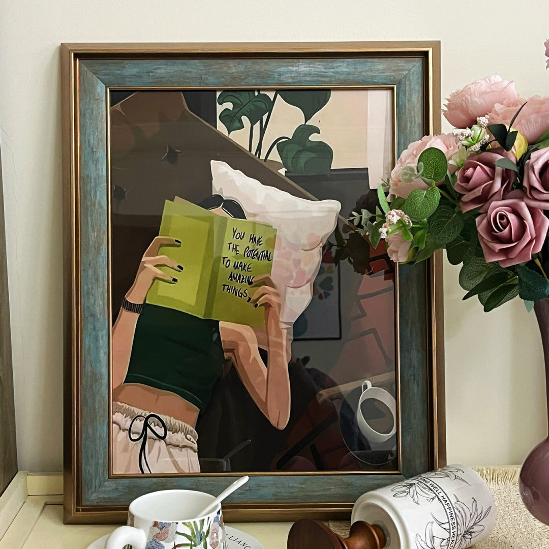 Framed Equestrian Art Print for Home Decor